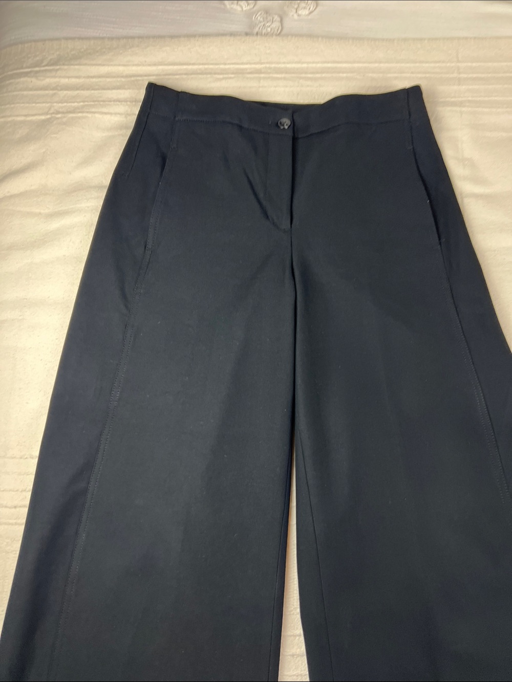 Ann Taylor Black Wide-Leg Dress Pants - Picture 3 of 13